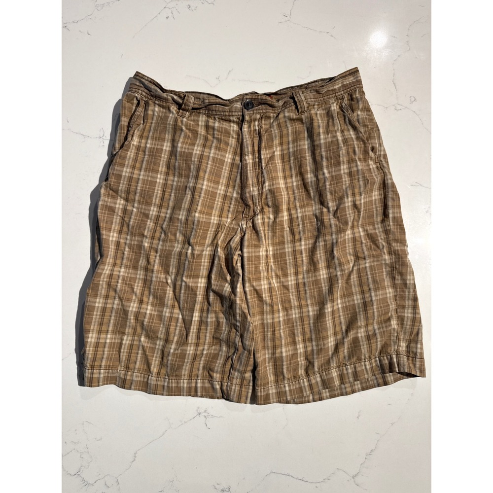 Reunion Brown and tan Plaid Shorts